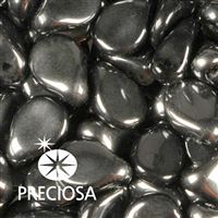 Preciosa PIP korálky 5 x 7 mm 25 ks erná Hematit 23980-27200