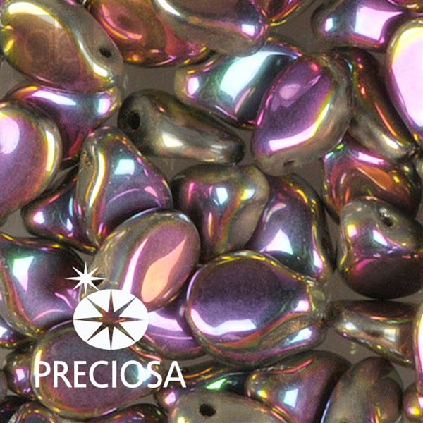 Preciosa PIP korlky 5 x 7 mm 25 ks Iris 23980-29443