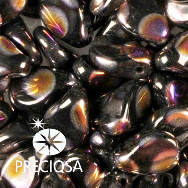 Preciosa PIP korálky 5 x 7 mm 25 ks Šedá vitrail 23980 295A3