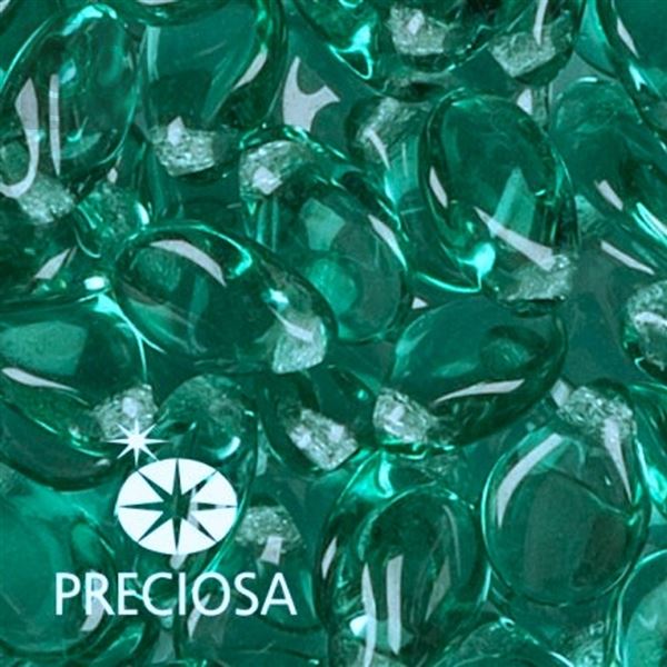 Preciosa PIP korlky 5 x 7 mm 25 ks Zelen 50710