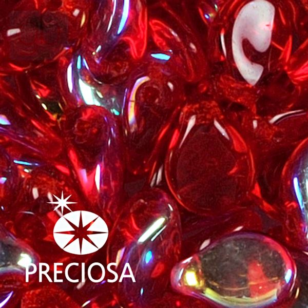Preciosa PIP korlky 5 x 7 mm 25 ks erven 90080-28701