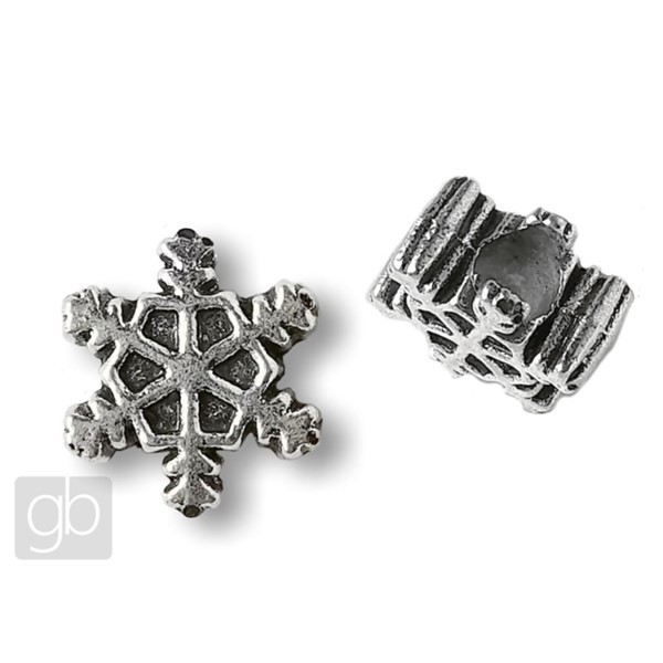 Prvesok Snehov vloka 15 mm Platina (otvor 5 mm)