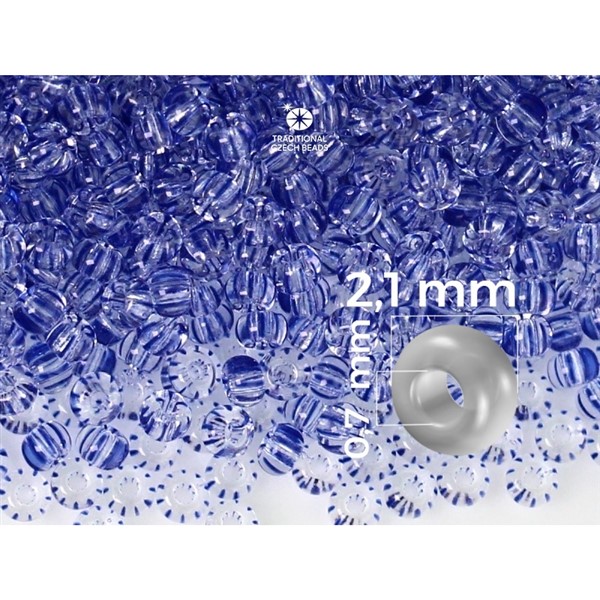 Preciosa rokajl 11/0 2,1 mm Pruhovan (PRE11284) 20 g