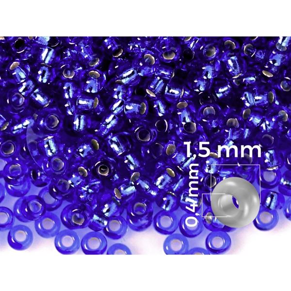 Preciosa rokajl 15/0 1,5 mm Modr (37080) 50 g