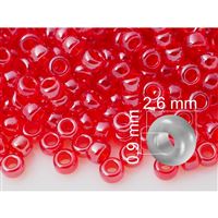 Preciosa rokajl 9/0 2,6 mm ervená (PRE9072) 20 g