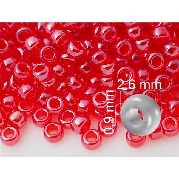 Preciosa rokajl 9/0 2,6 mm erven (PRE9072) 20 g