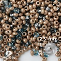 Preciosa rokajl MIX  10/0 2,3 mm Hnedá (PRM067) 50 g