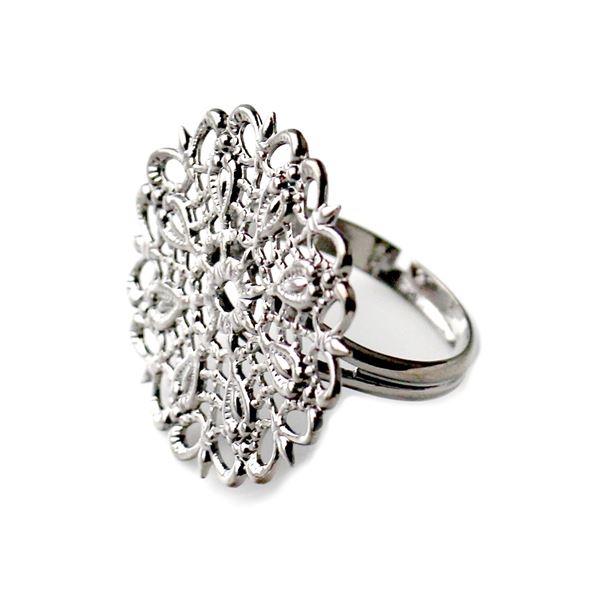 Prstienok Filigrn zklad 24 mm Platina