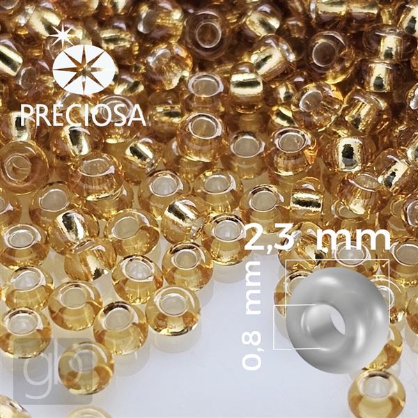 Preciosa rokajl 10/0 2,3 mm 50 g Žltá 17050