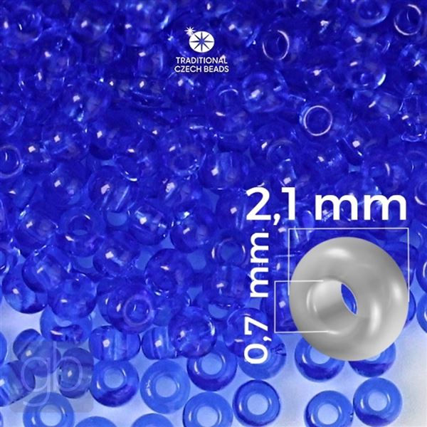 Preciosa rokajl 11/0 2,1 mm 50 g Modr 30050