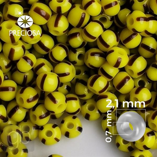 Preciosa STRIPED 11/0 2,1 mm lt Hned 83500 50 g