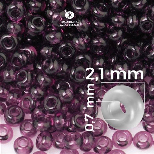 Preciosa rokajl 11/0 2,1 mm 50 g Fialov 20060