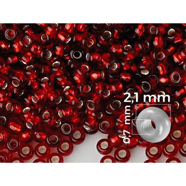 Preciosa korlky rokajl 11/0 2,1 mm erven (97120) 20 g