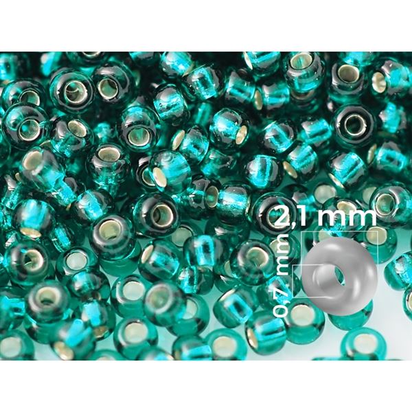 Preciosa korlky rokajl 11/0 2,1 mm Zelen (57710) 20 g