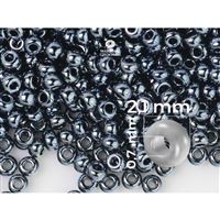 Preciosa korálky rokajl 11/0 2,1 mm Hematit (49102) 20 g