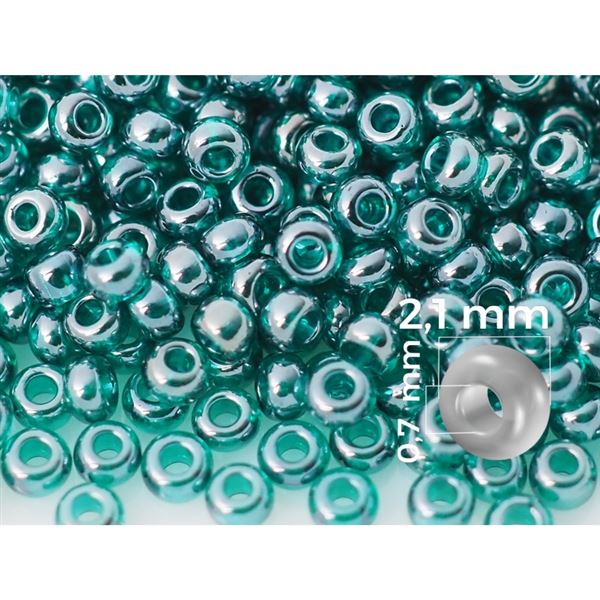 Preciosa korlky rokajl 11/0 2,1 mm Zelen (50710) 50 g
