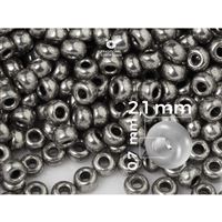Preciosa korálky rokajl 11/0 2,1 mm Nikl (18549) 20 g