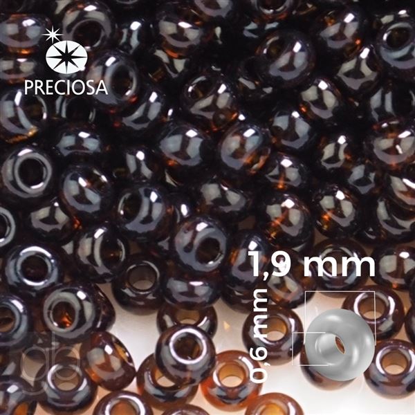 Preciosa rokajl 12/0 1,9 mm Hnedá 10140 20 g