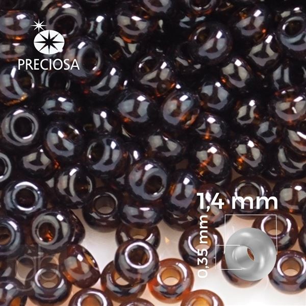 Preciosa rokajl 16/0 1,4 mm Hnedá 10140 20 g