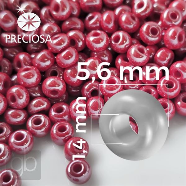 Preciosa rokajl 3/0 5,6 mm 50 g erven 98190