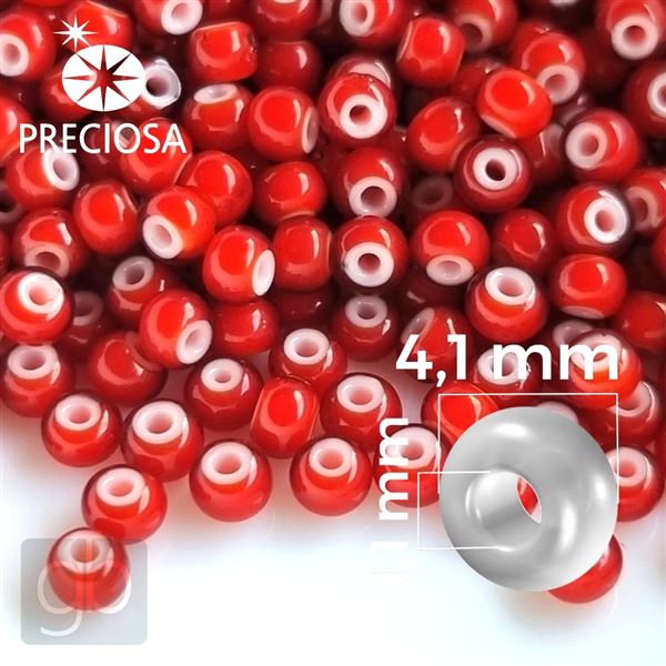 Preciosa CORNELIAN 6/0 4,1 mm 20 g Červená 93730