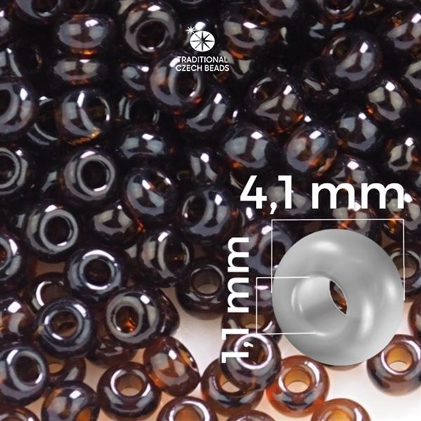 Preciosa rokajl 6/0 4,1 mm 20 g Hnědá 10140