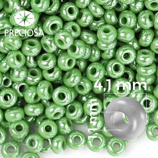 Preciosa rokajl 6/0 4,1 mm Zelen 50 g 58250