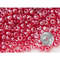 Preciosa korálky rokajl 9/0 2,6 mm ervená (96090) 20 g