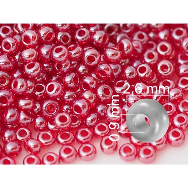 Preciosa korlky rokajl 9/0 2,6 mm erven (96090) 20 g