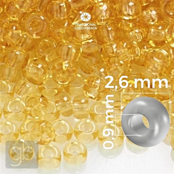 Preciosa rokajl 9/0 2,6 mm 20 g Žltá 10020