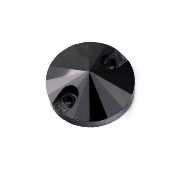 Rivoli s dvoma dierami ierna 10 mm R219_10