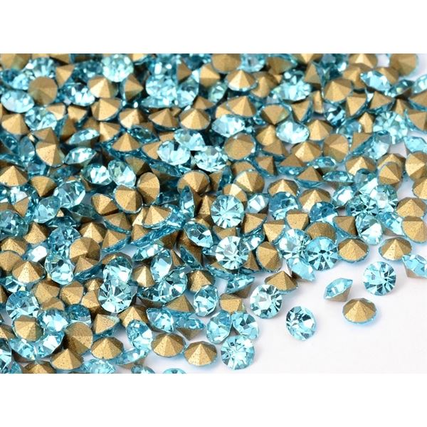 Šatony sklenené 2 mm Modrá Aquamarine