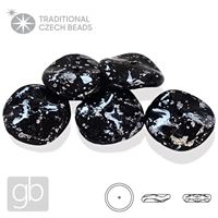 PRECIOSA RIPPLE 12 mm 5 ks 23980-45702 ierna Strieborna