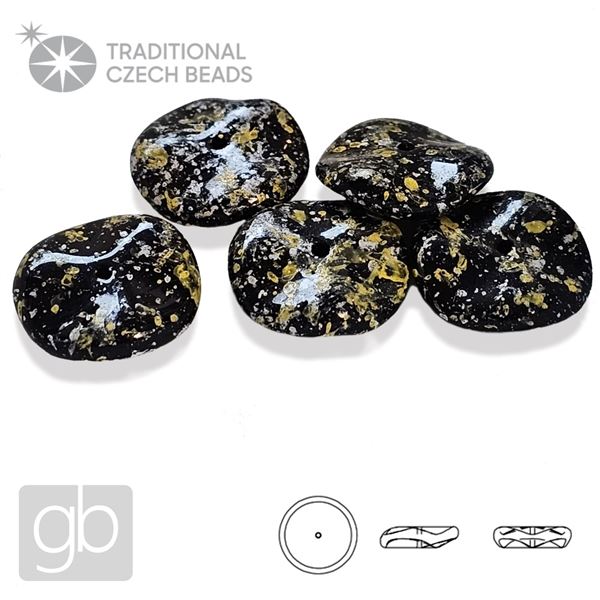 PRECIOSA RIPPLE 12 mm 5 ks 23980-45701 ierna lt Strieborn