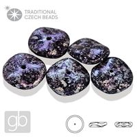 PRECIOSA RIPPLE  12 mm 5 ks 23980-45710 ierna Fialová Strieborná