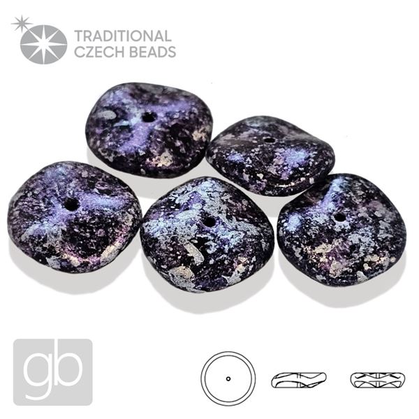 PRECIOSA RIPPLE  12 mm 5 ks 23980-45710 ierna Fialov Strieborn