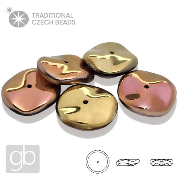 PRECIOSA RIPPLE 00030-98544 12 mm 5 ks Zlat Ruov 