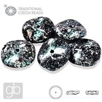 PRECIOSA RIPPLE 12 mm 5 ks 23980-45707 ierna Zelená Strieborná