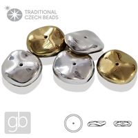 PRECIOSA RIPPLE 12 mm 5 ks 00030-98550 Strieborná Zlatá