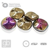 PRECIOSA RIPPLE 12 mm 5 ks 00030-98549 Zlatá Iris