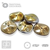 PRECIOSA RIPPLE 12 mm 5 ks 00030-98552 Zlatá Ruová