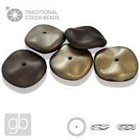 PRECIOSA RIPPLE 12 mm 5 pcs 00030-98843 Gold Brown MATT