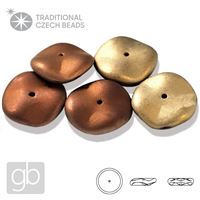 PRECIOSA RIPPLE 12 mm 5 ks 00030-98842 Zlatá Hnedá MATT