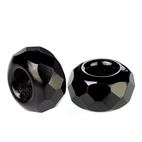Korlky ambala 13x7 mm (otvor 5 mm) ierna SAM052