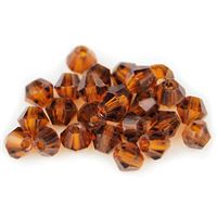 Brúsené korálky Bicone Slnieka 3 mm Hnedá SL_F3_21