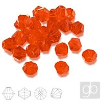 Brúsené korálky Bicone 3 mm Oranová SL_F3_30