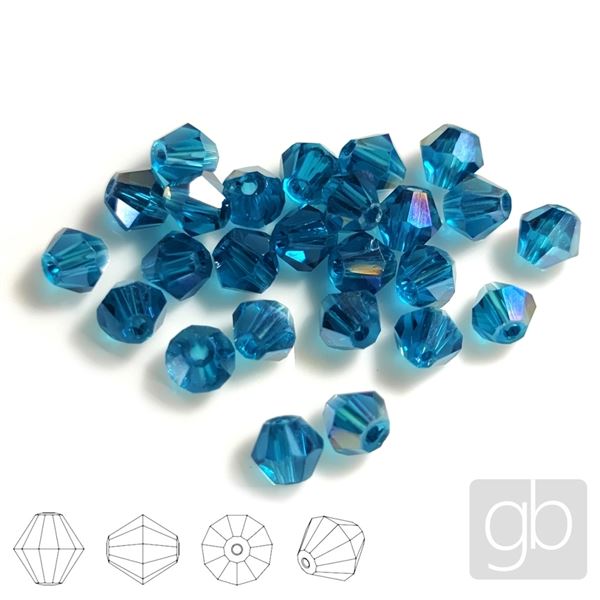 Brsen korlky Bicone 3 mm Modr SL_F3_47