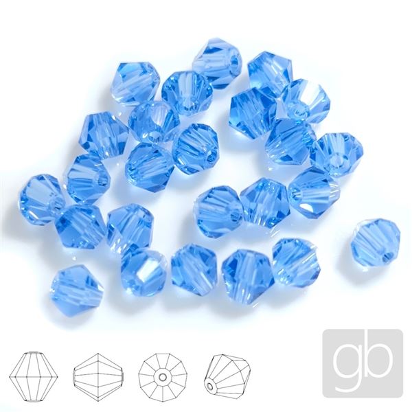 Bicone 3 mm 25 ks Modr SL_F3_48