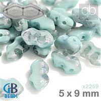 SPEAR BEADS 5 x 9 mm 25 ks Tyrkysová irá x2259