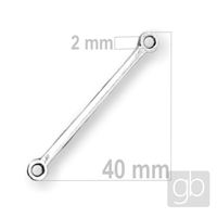 Spojovací diel tyka 40 mm 1 ks Strieborná